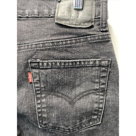 Levi's 511 Slim Stretch Black Jeans Boys Size 20R 30x30 - Picture 3 of 8